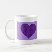 A-MAZE-HERZ (LILA) KAFFEETASSE (Links)