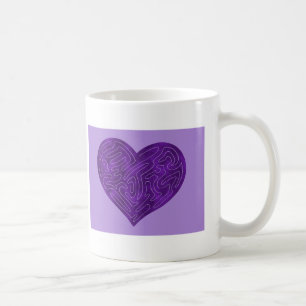 A-MAZE-HERZ (LILA) KAFFEETASSE