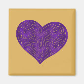 A-MAZE-HERZ (LILA) MAGNET (Vorne)