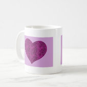 A-MAZE-HERZ (MAGENTA) KAFFEETASSE (Vorderseite Links)