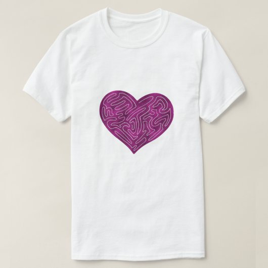 A-MAZE-HERZ (MAGENTA) T-Shirt (Design vorne)