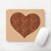 A-MAZE-HERZ (ROT) MOUSEPAD (Mit Mouse)