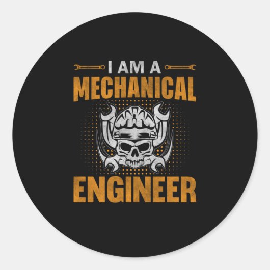 A Mechanical Engineer Runder Aufkleber (Vorderseite)