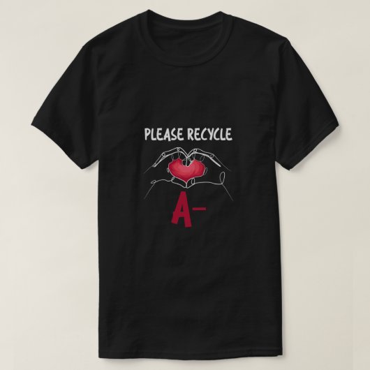 A- Medizinisches Fachgeschenk gerecycelt T-Shirt (Design vorne)