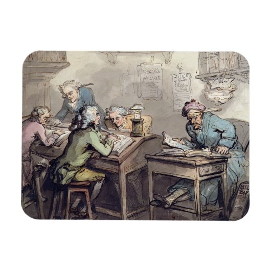 A Merchant's Office, 1789 (Pen & Tinte und V/W/c d Magnet (Horizontal)