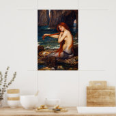 A Mermaid by John William Waterhouse Poster (Küche)