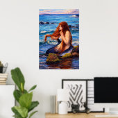 A Mermaid by John William Waterhouse Poster (Heimbüro)