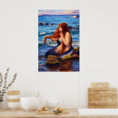 A Mermaid by John William Waterhouse Poster (Küche)