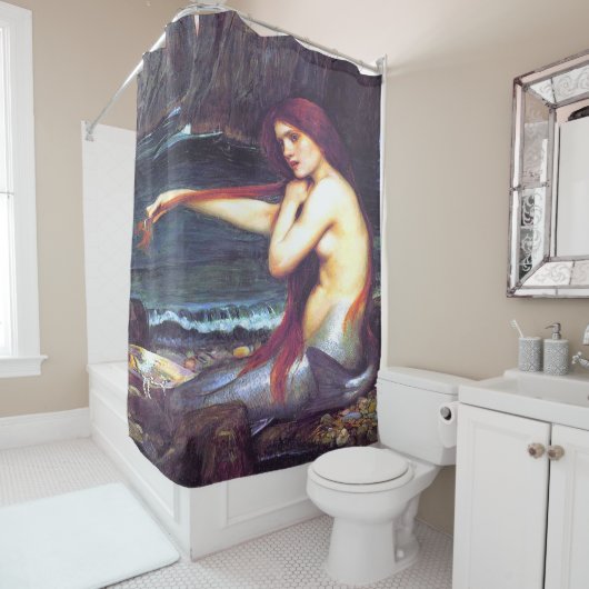 A Mermaid John William Waterhouse Duschvorhang (Beispiel)