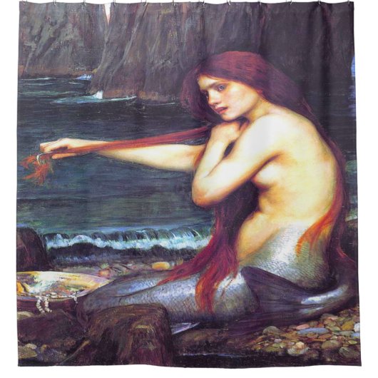 A Mermaid John William Waterhouse Duschvorhang (Vorderseite)