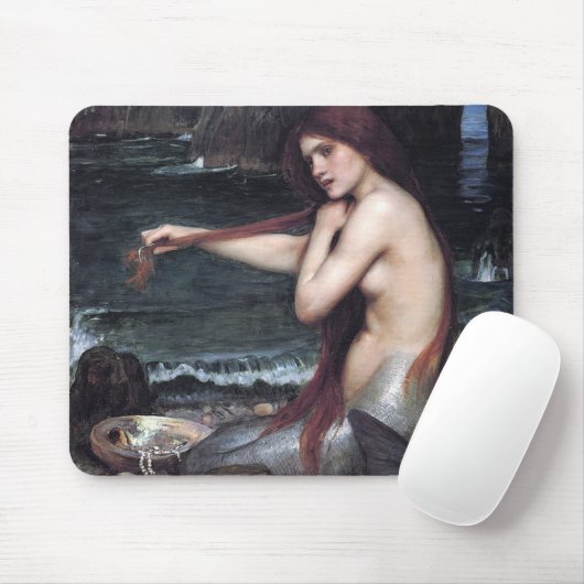 A Mermaid John William Waterhouse Mythological Mousepad (Mit Mouse)