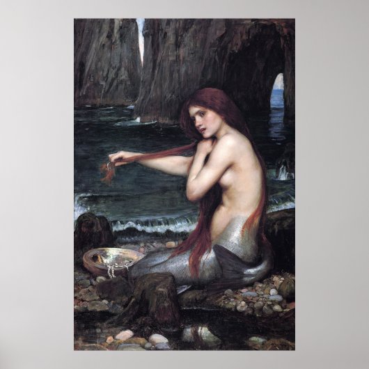 A Mermaid John William Waterhouse Mythological Poster (Vorne)