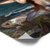 A Mermaid | John William Waterhouse Poster (Ecke)