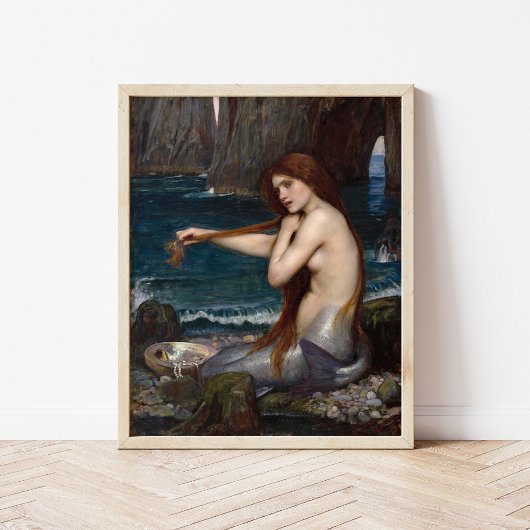 A Mermaid | John William Waterhouse Poster