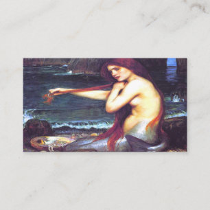 A Mermaid John William Waterhouse Visitenkarte