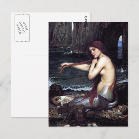 A Mermaid Postkarte (Vorne/Hinten)
