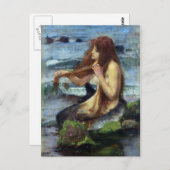 A Mermaid (Studie) Postkarte (Vorne/Hinten)
