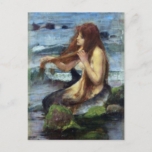 A Mermaid (Studie) Postkarte (Vorderseite)