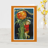 A Merry Halloween Karte (Gelbe Blume)