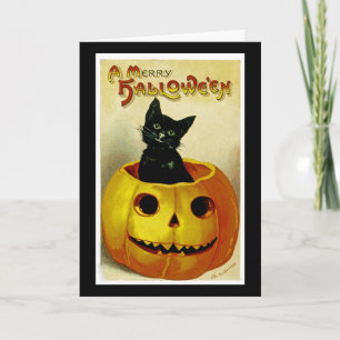 A Merry Haloween Kitten Feiertagskarte