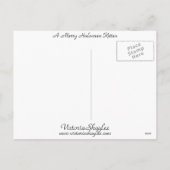 A Merry Haloween Kitten Feiertagspostkarte (Rückseite)