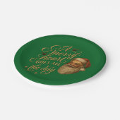 A merry heart goes all the day Santa Pappteller (Schrägansicht)