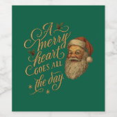 A merry heart goes all the day  weinetikett (Einzelnes Label)