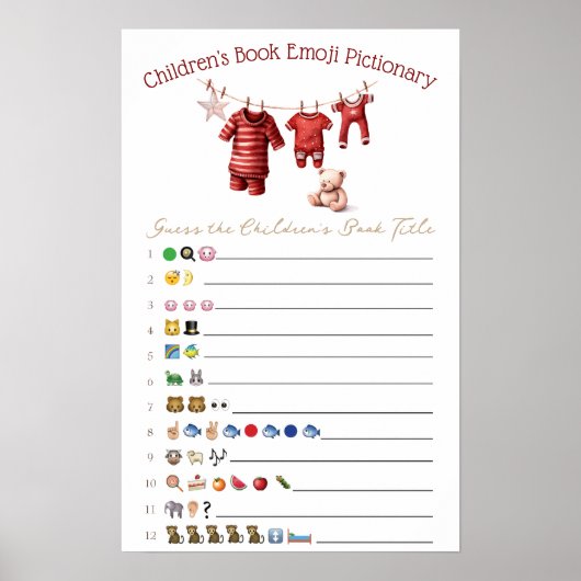 A Merry Little Baby Shower Baby Shower Game Poster (Vorne)