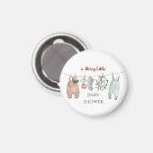 A Merry Little Baby Shower Christmas Clothes Magnet (Vorderseite/Rückseite)