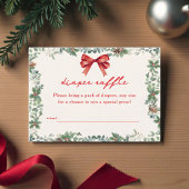A Merry Little Baby Shower Christmas Diaper Raffle Begleitkarte