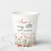 A Merry Little Baby Shower Christmas Florals Pappbecher (Vorderseite)