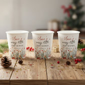 A Merry Little Baby Shower Christmas Florals Pappbecher