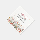A Merry Little Baby Shower Christmas Florals Serviette (Ecke)
