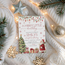 A Merry Little Birthday Invitation