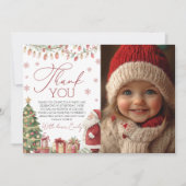 A Merry Little Birthday Photo Thank You Einladung (Vorderseite)