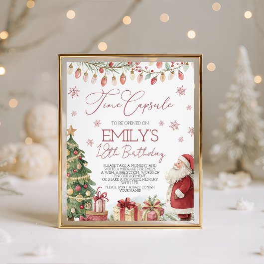 A Merry Little Birthday Time Capsule Sockelschild
