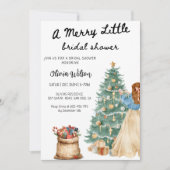 A Merry Little Bridal Shower-Christmas Bride Party Einladung (Vorderseite)