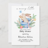A Merry Little Bunny Baby Shower Party Einladung (Vorderseite)