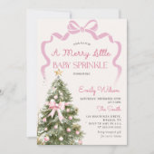 A Merry Little Christmas Baby Shower Invitation Einladung (Vorderseite)