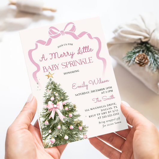 A Merry Little Christmas Baby Shower Invitation Einladung