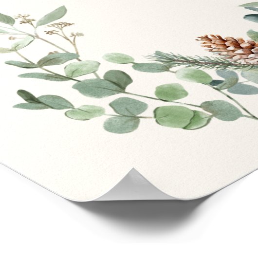 A Merry Little Christmas Bridal Shower Welcome Poster (Ecke)