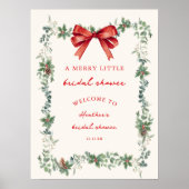 A Merry Little Christmas Bridal Shower Welcome Poster (Vorne)