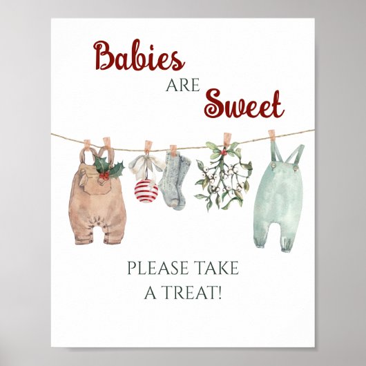 A Merry Little Christmas Clothes Babies Are Sweet Poster (Vorne)