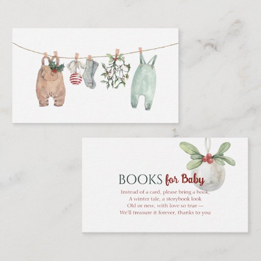 A Merry Little Christmas Clothes Books for Baby Begleitkarte (Vorne/Hinten)