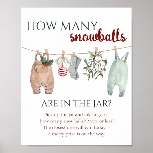 A Merry Little Christmas Clothes How Many Snowball Poster (Vorne)
