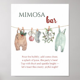 A Merry Little Christmas Clothes Mimosa Bar Poster