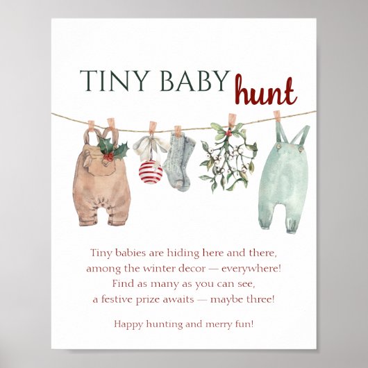 A Merry Little Christmas Clothes TINY BABY hunt Poster (Vorne)