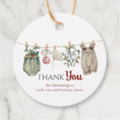 A Merry Little Girl Christmas Clothes Thank You Geschenkanhänger (Vorderseite)