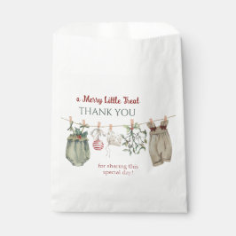 A Merry Little Girl Christmas Clothes Thank You Geschenktütchen