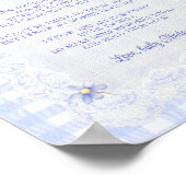 A Message From The Bump Peter Rabbit Baby Shower Poster (Ecke)